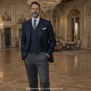 Suitsupply 42R Navy Blue solid Vitale Barberis Canonico wool Sport Coat